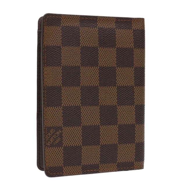 LOUIS VUITTON Damier Ebene Couvel Tulle Passopole Case N60188 LV Auth 49629