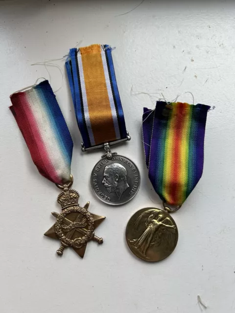 Ww1 Medals Trio, Ox & Bucks, KIA, MUNSTER Fusiliers, Small Heath Birmingham