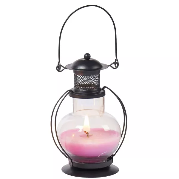 Vintage Lanterna Rosa Candela Profumata Vetro Decorazione a Vento Profumo Tavolo