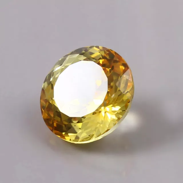 AAA Natural Impecable Ceilán Amarillo Zafiro Suelto Corte Redondo Gema 16x16 MM 3