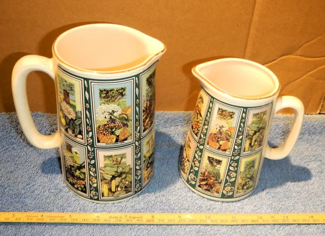 Vintage Pair of Picture card Jugs by Ringtons