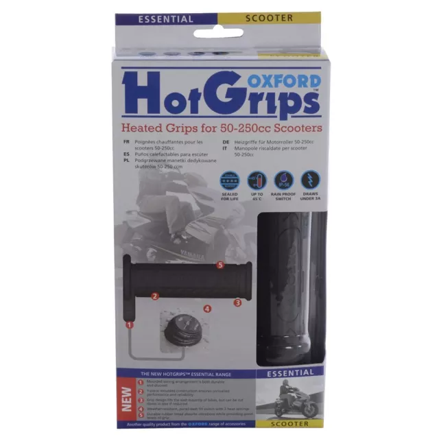 Oxford HotGrips Essential -Scooter Heated Motorbike/Motorcycle Grips-OF772