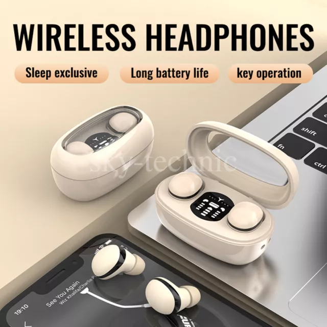 TWS Kopfhörer Bluetooth 5.3 In-Ear Ohrhörer Wireless Sleep Invisible Earbuds NEW