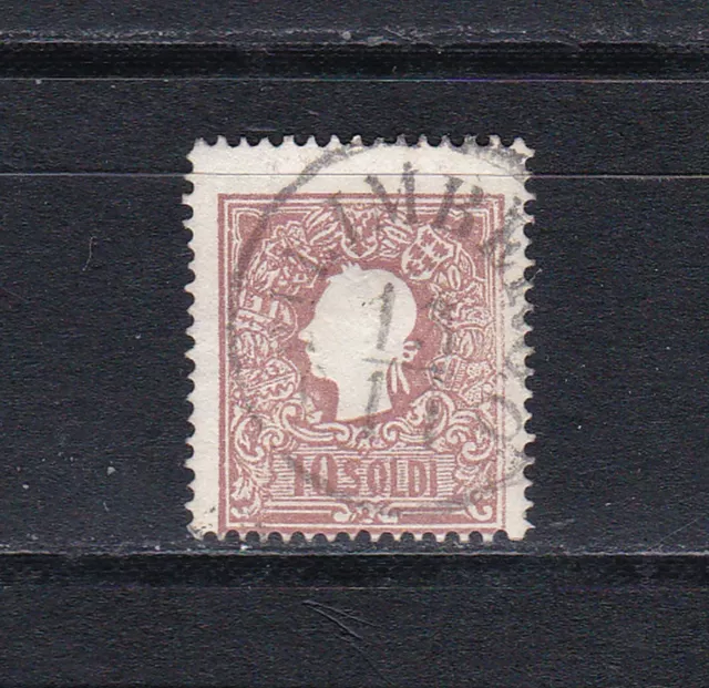Österreich Lombardei & Venetien 1859/62: (A) Kaiserkopf l.10 Soldi braun Typ II
