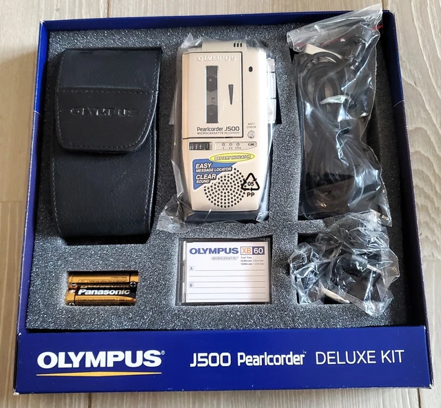 ENREGISTREUR MICROCASETTE RECORDER Olympus J500 Pearlcorder Deluxe Kit