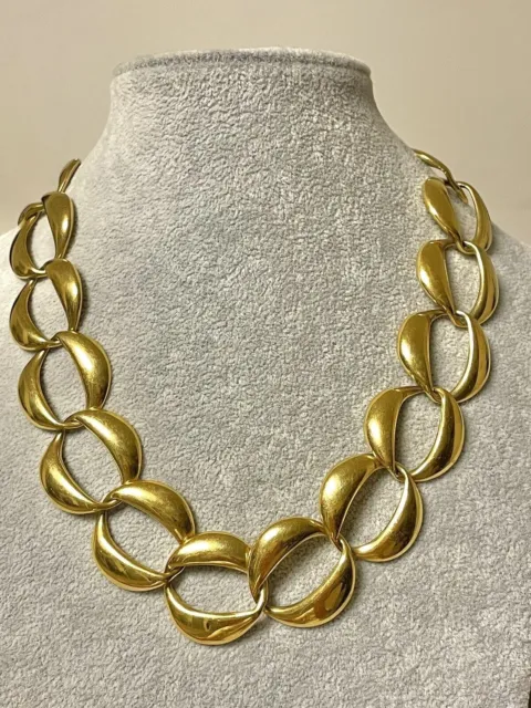 Napier Vintage bijoux collier chaîne plaqué or vieux collier de créateur...