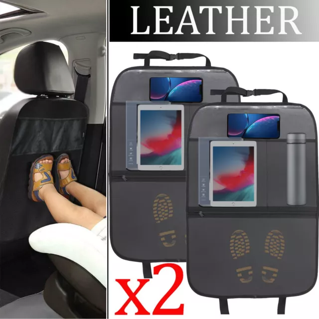 X2 Leather Car Seat Back Cover Protector Clean Pad Anti Stepped Kids Kick Mat