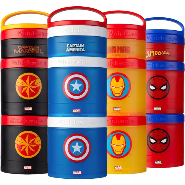 Whiskware Marvel Stackable Snack Pack Containers