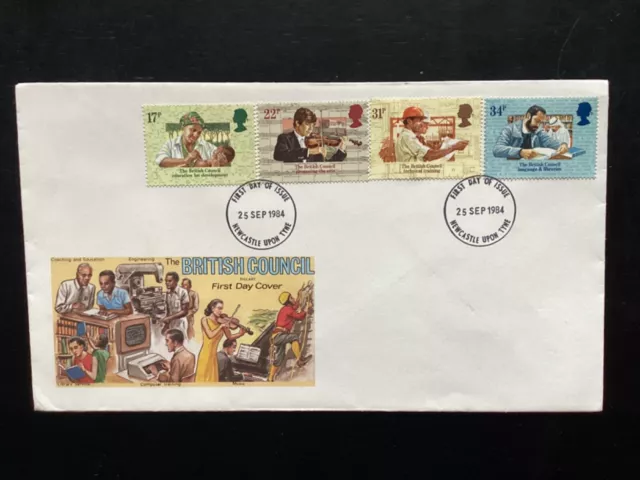 GB  1984 British Council FDC, Philart, Newcastle  FDI pmk unaddressed (GB2213)