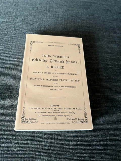 Wisden Cricketers’ Almanack 1873 - facsimile edition