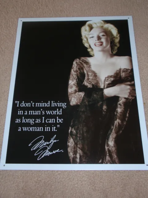 Marilyn Monroe Novelty Tin Sign Man Cave METAL SIGN Norma Jeane Baker