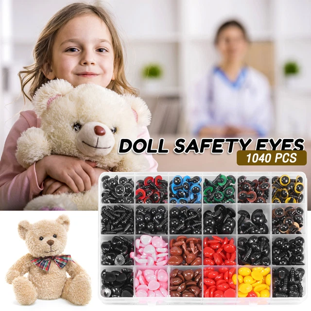 620PCS SAFETY EYES and Noses for Stuffed Animals 6mm to 14mm