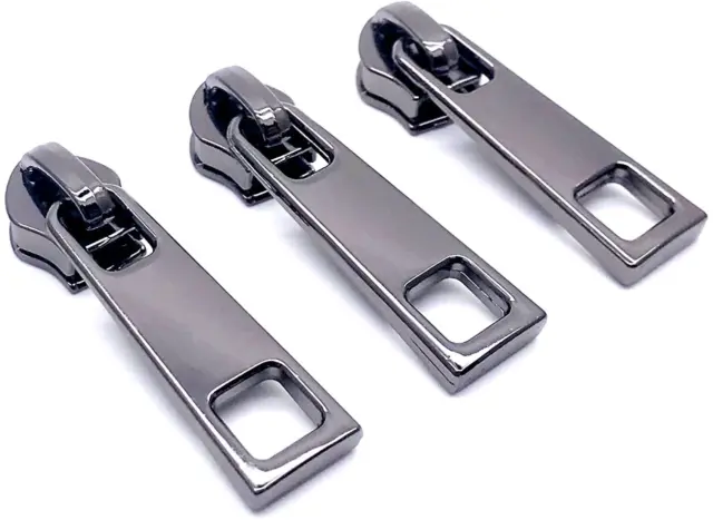 Goyunwell #5 Zipper Pulls 50Pcs Metal Gunmetal Zipper Pulls Bulk Zipper Slider C