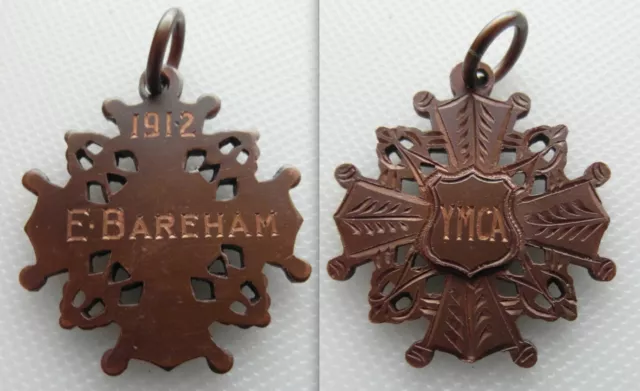 Early 20Th Century Collectable Y.m.c.a  Medallion - Dates 1912 - E. Bareham