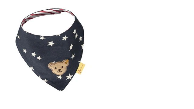 Steiff Bear To School Twin Pack Triangular Scarf/Neckerchief, Striped + Stars