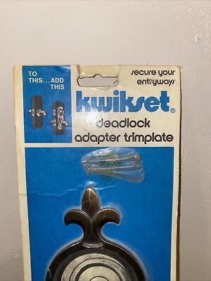 Vintage Kwikset Deadlock Adapter Trim Plate Rosette #260 Antique Brass 2-3/8 BS 2