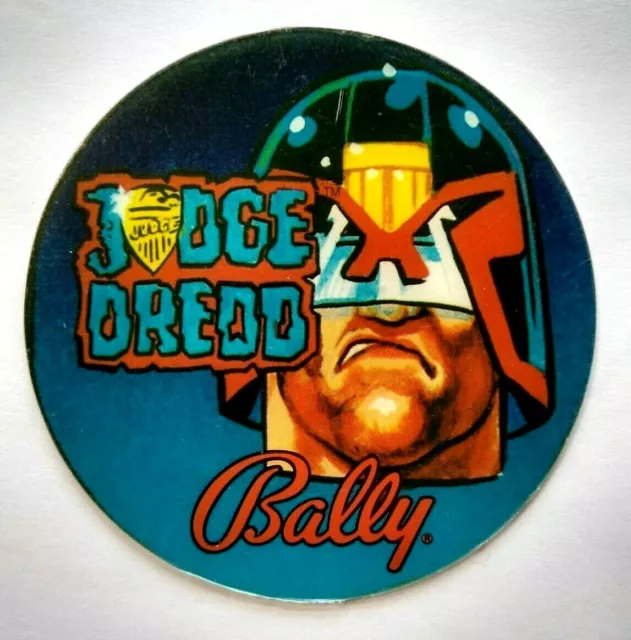 Judge Dredd Pinball  Machine Plastic Coaster Original Game Promo 1993 NOS
