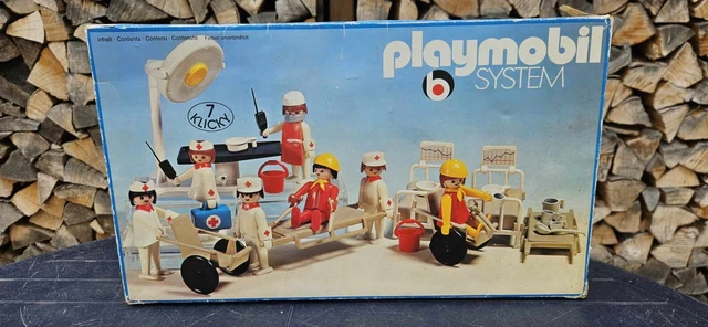 LOT DE 3 FAUTEUILS ROULANTS HOPITAL PLAYMOBIL VINTAGE (Set 3404