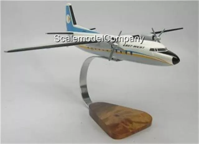 F-27 East-West Fokker Airplane Mahogany Kiln Dry Wood Model Small New