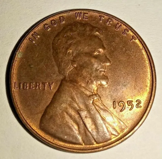 1952 P Usa Lincoln Head Penny - Small Us One Cent Coin - Wheat 1952-P - Unc