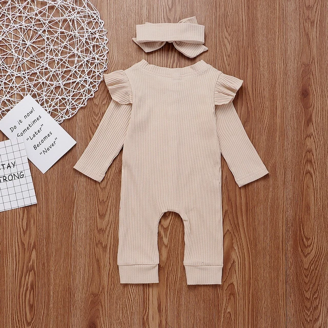Set abiti neonata bambina tutina tuta a maglia body fascia 5