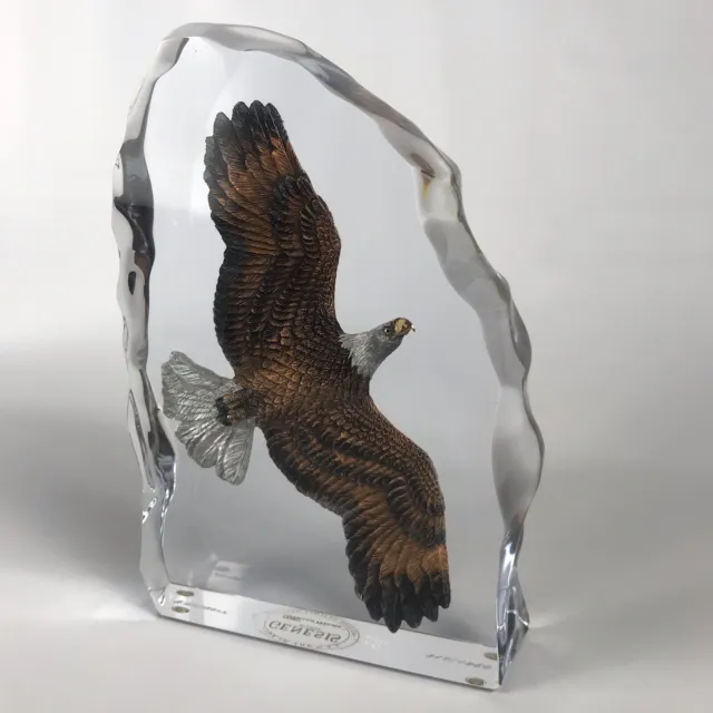 KITTY CANTRELL Soaring Eagle Lucite Sculpture Genesis 1994 Limited Edition