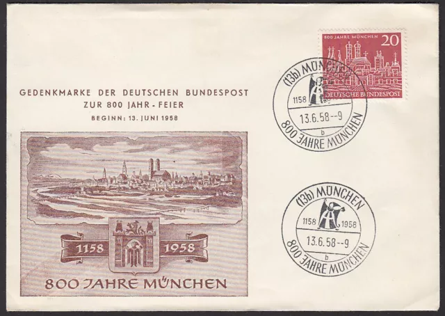 Bund BRD 800 Jahre München FDC ERSTTAGSBRIEF