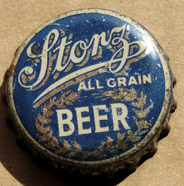 1930S Storz All Grain Beer  Cork Back Bottle Cap /Crown Omaha Nebraska
