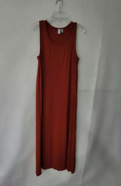 Susina Maxi Dress Womens SP Tank Maxi Double Front Slits Cotton/Modal Pumpkin