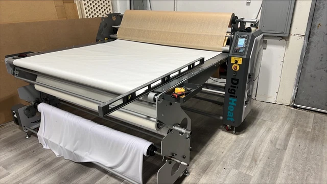 DigiHeat Rotary 67" Roll-to-Roll Calendar Heatpress with Feeding Table
