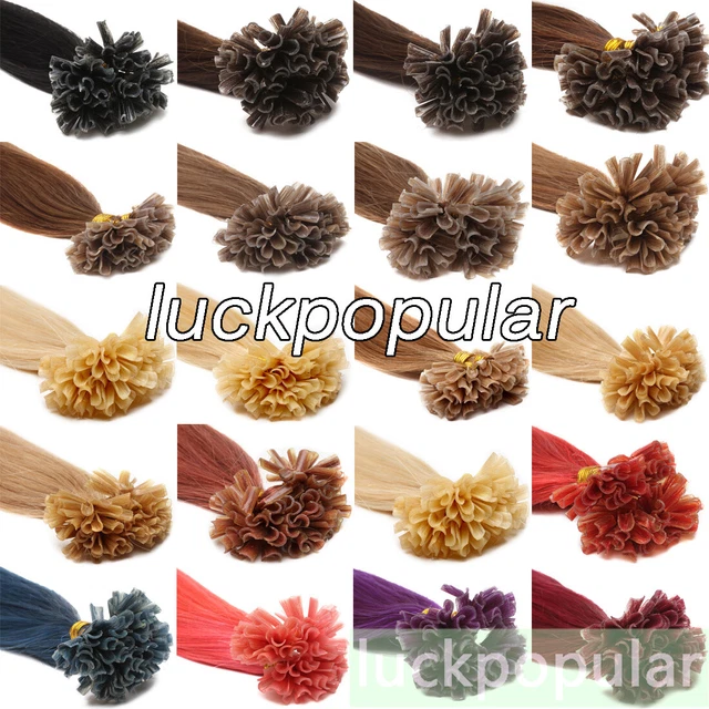 Extensions De Cheveux à La Kératine Chaud - 100% Cheveux Humains Remy - Longueurs 49-66 Cm, Lots 50-200 Mèches