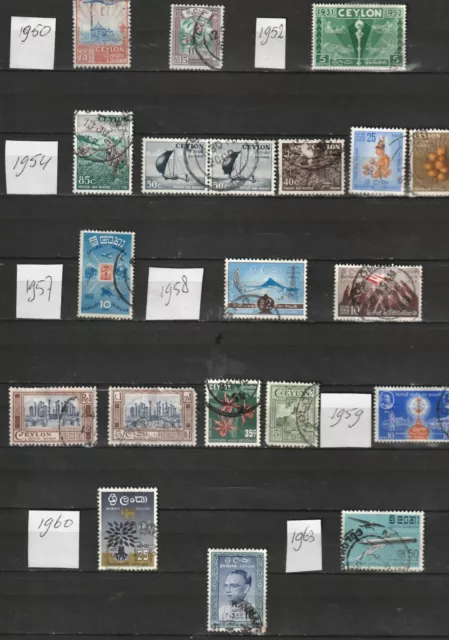 My dad's whole collection of old stamps  from Ceylon.(1950- 1963) [vc02]