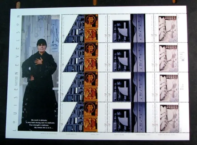 US Stamp Scott# 3383a Louise Nevelson 2000 MNH Pane of 20  L579