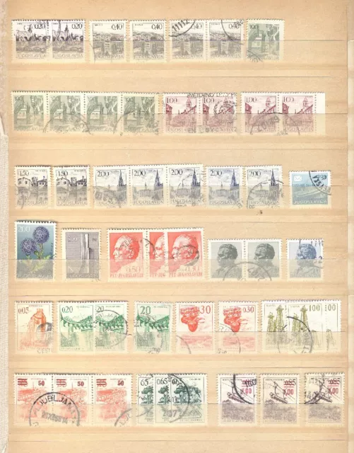 Stamps Yugoslavia 1 lot stamped with many duplicates