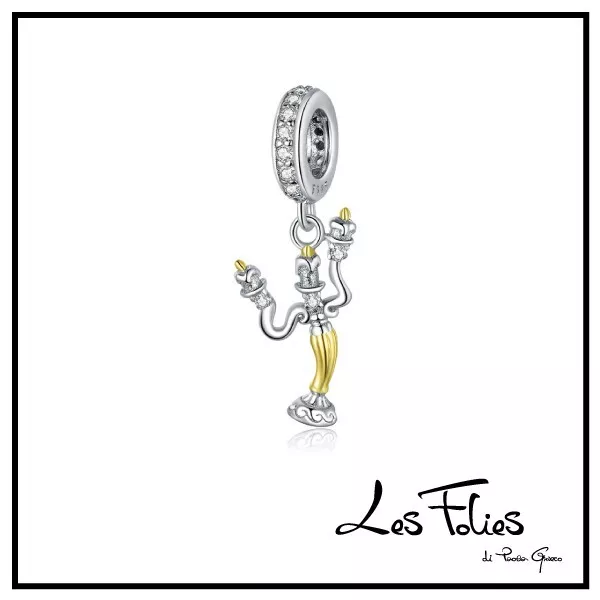 Charm Vela la Bella Y la Bestia de Plata 925 - Les Folies (Modelo Pandora)