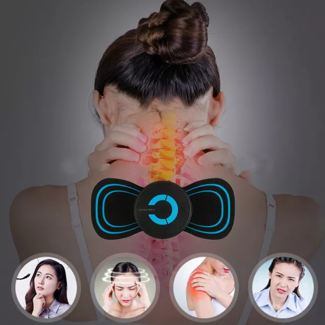 Electric Neck Massager Portable Cervical Back Massage Mat Body Relief Pain Mini