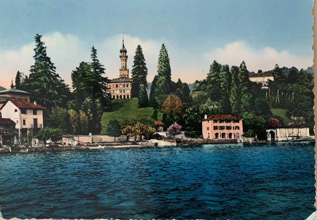 Cartolina Villa Pia Crespi Orta San Giulio Novara viaggiata