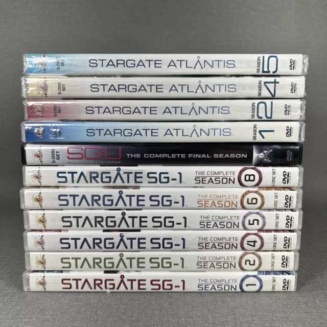 Stargate SG-1  ~ Atlantis ~ SG-U Lot of 11 Season Sets 8 Used 3 New DVD