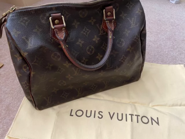 Auth Louis Vuitton Vintage Monogram Speedy 25 Hand Bag 0L100010n