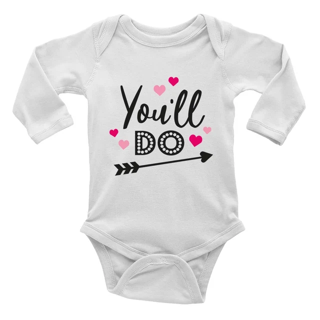 Gilet San Valentino You'll Do Love Heart Baby Grow manica a L body ragazzi ragazze