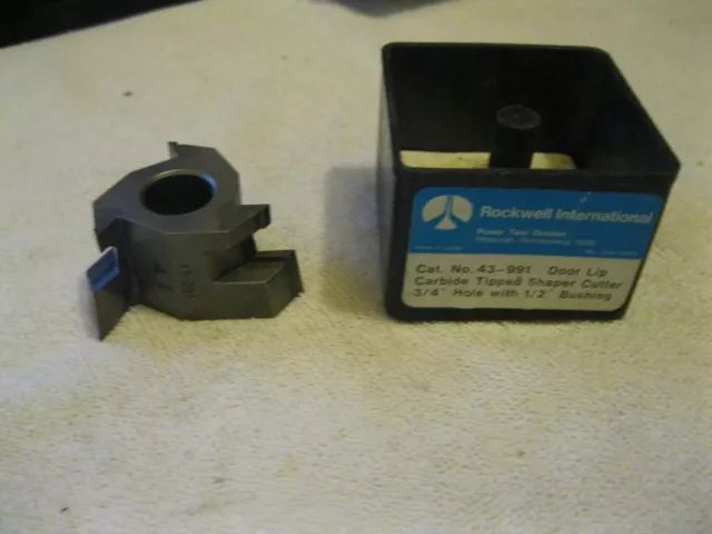 Delta/Rockwell Shaper cutter carbide tipped 3/4" bore # 43-991 NOS bit