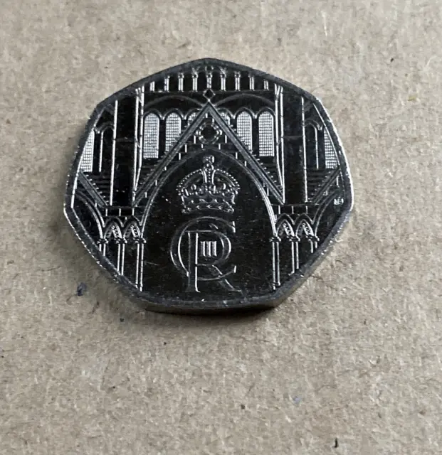 2023 King Charles III Coronation UK Fifty Pence 50p coin