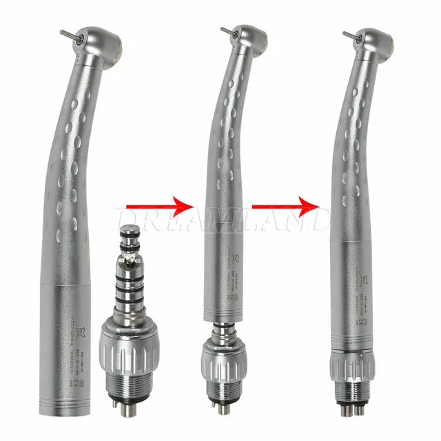 1-3PC Style Dentist High Speed Handpiece Turbine 4Holes Coupler Big Head