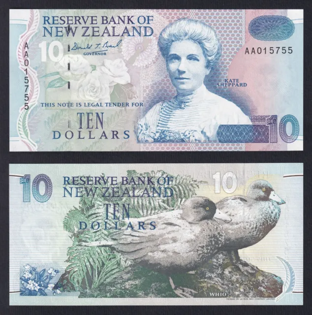 New Zealand 10 Dollars (1992-1997) P 178a Fds / UNC C-10