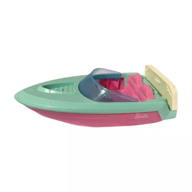 Barbie Speed Boat 2020 Mattel Pink Blue GRG29 Ski Boat Sun Deck Floats Doll Boat