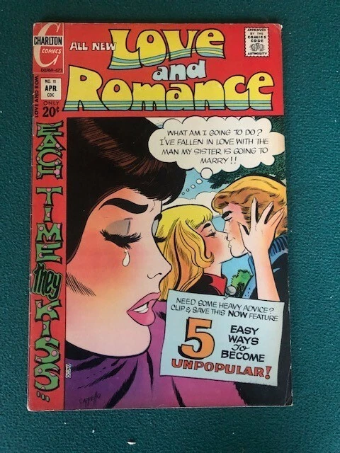 LOVE AND ROMANCE APR 1973 VOL 3 NO 11 CHARLTON COMIC BOOK Good Shape!