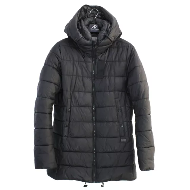 G-STAR RAW WHISTLER SLIM COAT Femmes Veste Taille L à Capuche Noir Isolé s4464