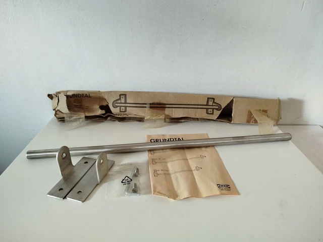 IKEA GRUNDTAL BARRE Support Rangement Cuisine Acier Inox Rail 53