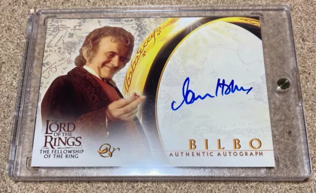 Ian Holm as Bilbo Autograph card from Topps The Fellowship of the Ring LOTR