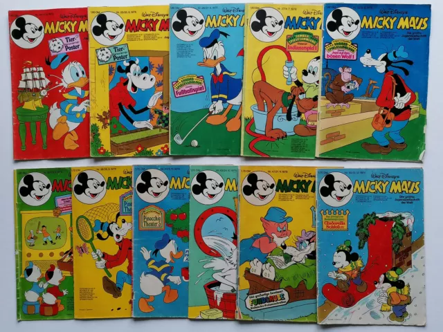 Walt Disneys Micky Maus EHAPA-Verlag 11 Hefte aus 1978 (S45)